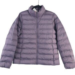 NWT Uniqlo Womens Purple Pufftech Jacket Lightweight Nylon Polyester Sz XS